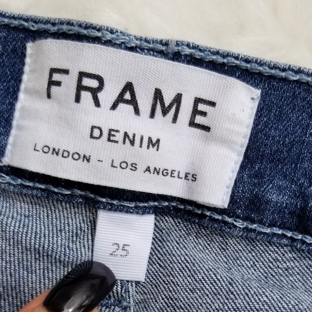 Frame Le Skinny De Jeanne Jeans Rivercrest Sz 25 - Picture 6 of 8